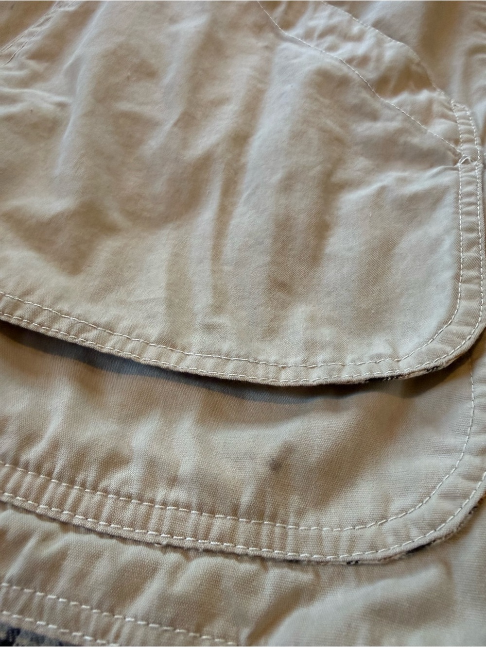 Vtg J. Crew Oarsman Corduroy Collar Barn Jacket Chore Coat Field Men’s Sz M Tan - Picture 11 of 16